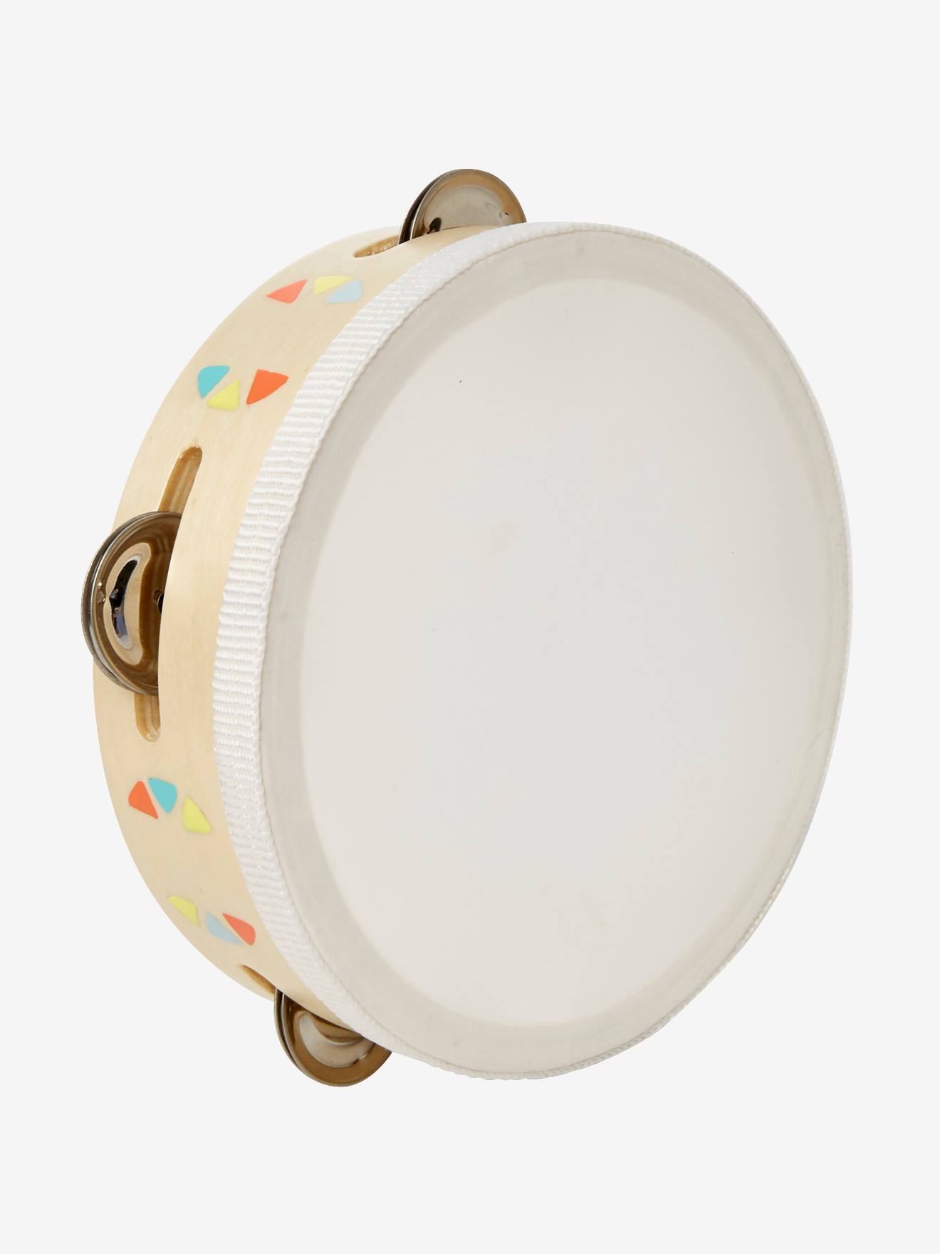 Kit multicolorido de maracas, pandeiro e sinos de madeira com certificação FSC®
