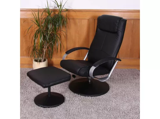 Fauteuil lounge TV relax noire 83 x 68 x 101 cm 04_0003630