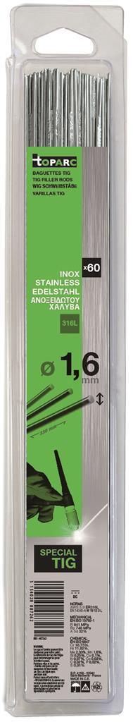 GYS TIG Vuldraad rvs 316LSi O1.6mm  330mm (x60)- 5193087262