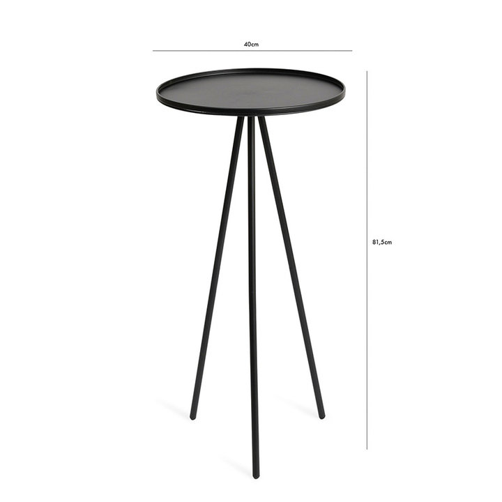 Bijzettafel - Amiens Zwart Laag | Elegant en simplistisch