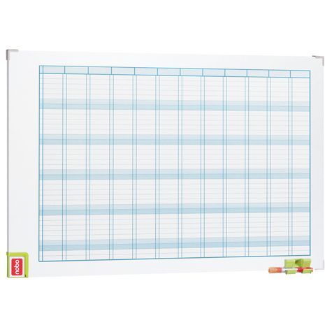Planning magnétique annuel 12 colonnes Nobo