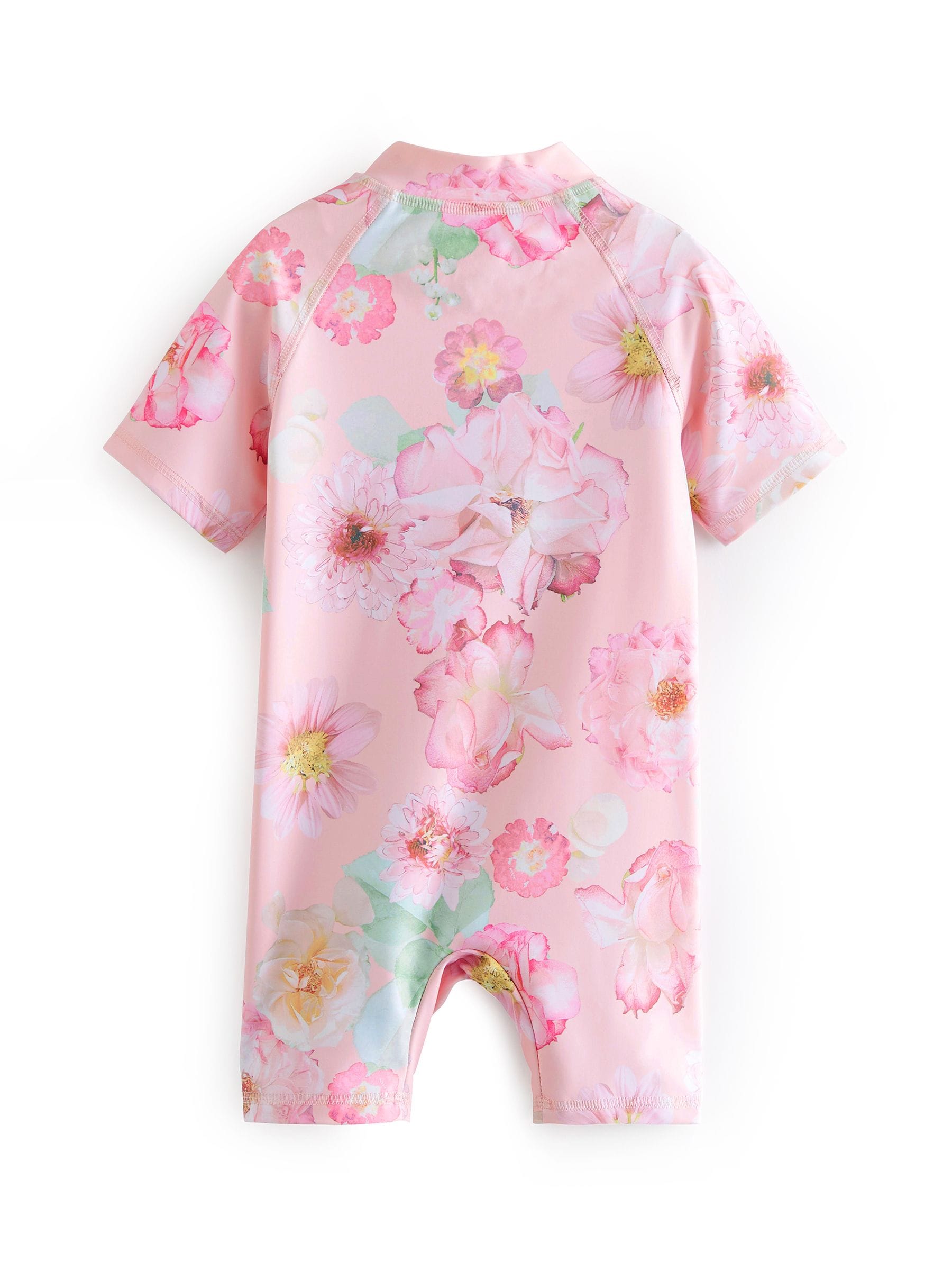 Roze pioenroos - Zonbeschermend badpak (3 mnd-10 jr)