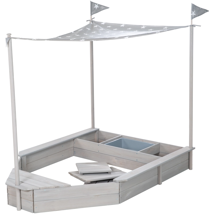 roba Sandkasten Schiff inkl. Sonnendach