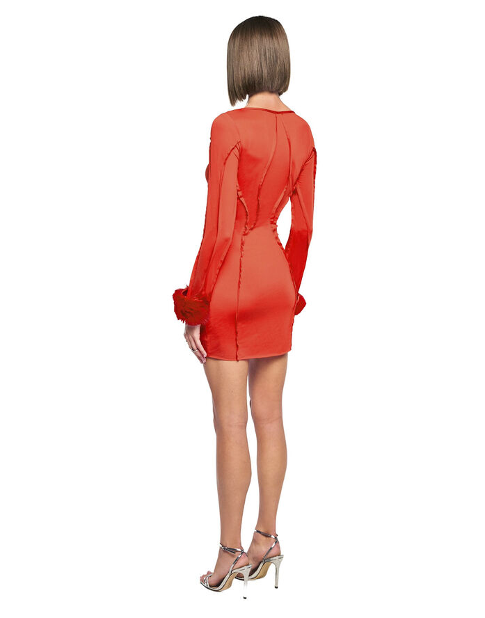 OW Collection Ciara Mini Dress Red