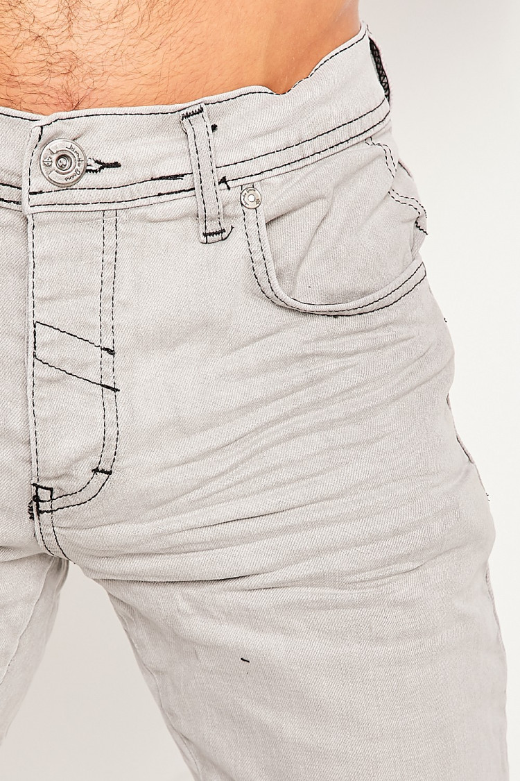 Bermuda en jeans gris