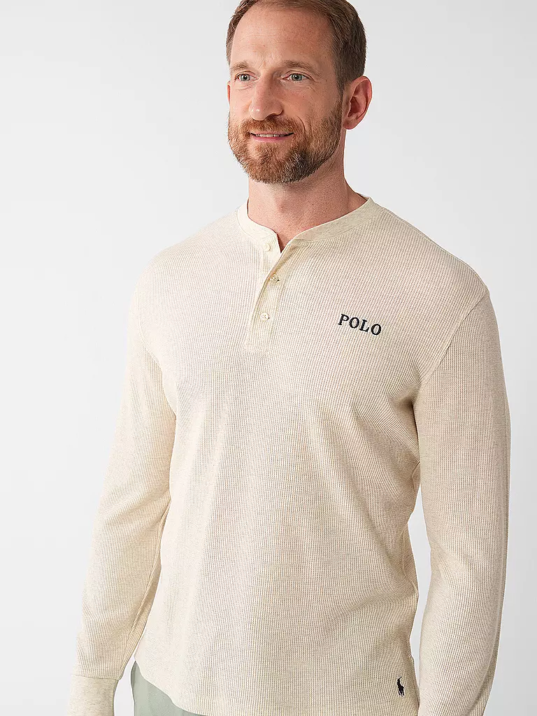 POLO RALPH LAUREN Pyjamashirt HENLEY creme