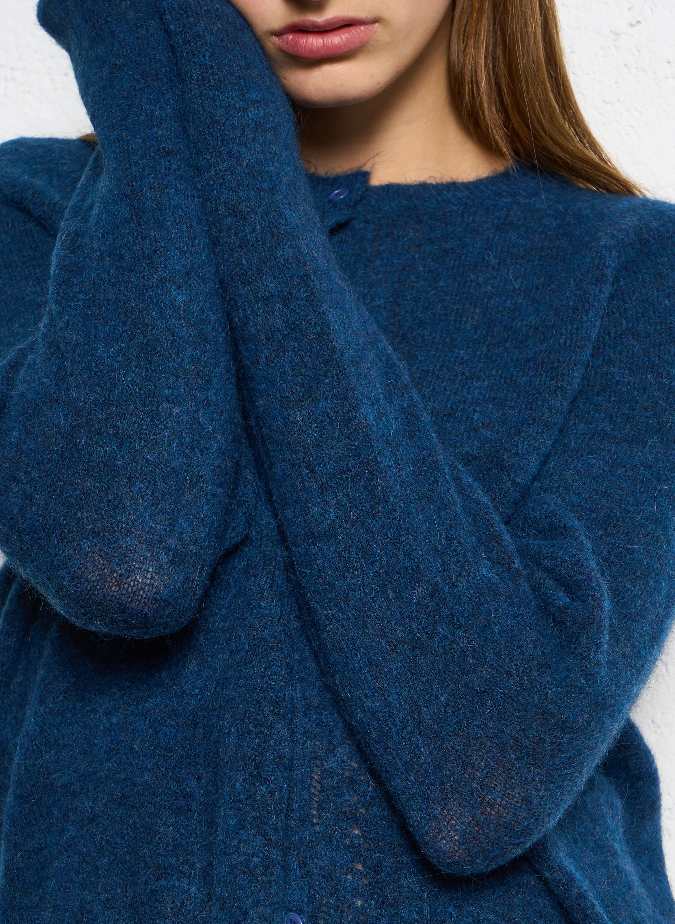 GABY - Gilet col rond | Bleu