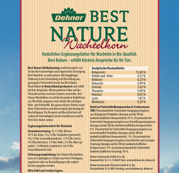 Dehner Best Nature Wachtelfutterergänzung Bio