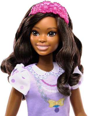 Barbie My First Dukke Brunt Hår med Puddel