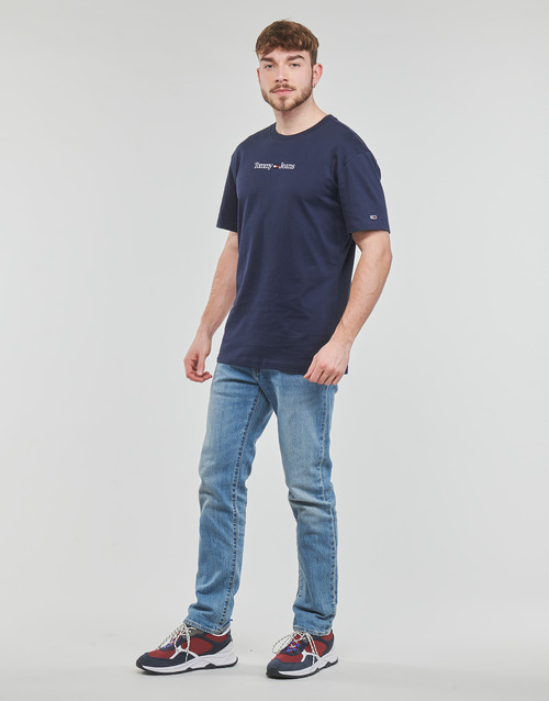 Tommy Jeans - TJM CLASSIC LINEAR LOGO TEE - Marine