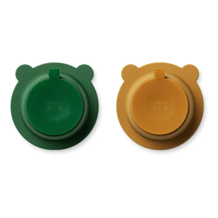 Liewood Bols antidérapants Peony en silicone - Set de 2 | Vert