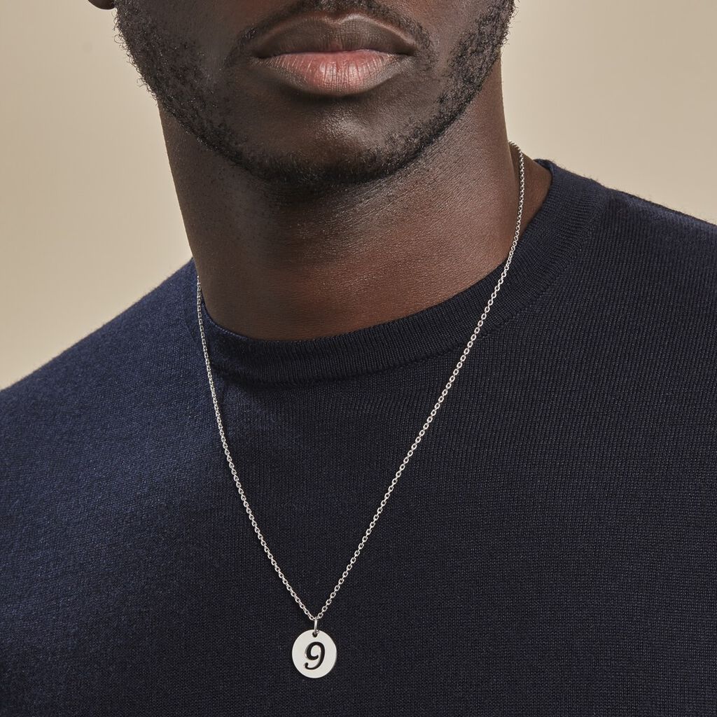 Pendentif Efiso Argent Blanc