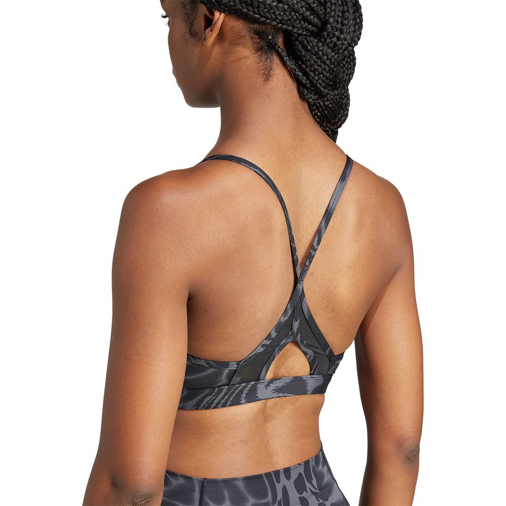 adidas Aeroreact Training Light Support 3-Streifen Sport-BH Damen black