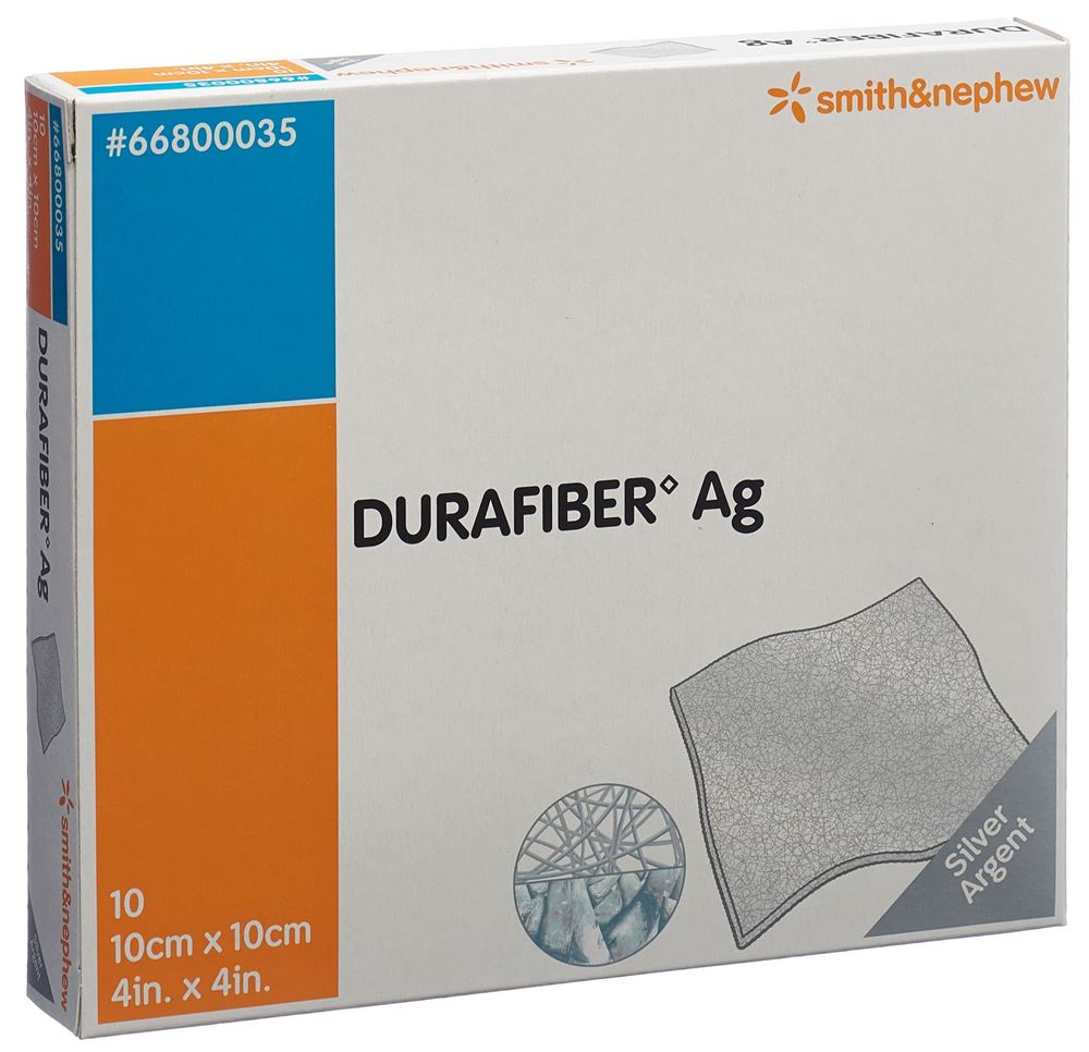 DURAFIBER Wundauflage<br>10 Stück, 10x10cm, steril