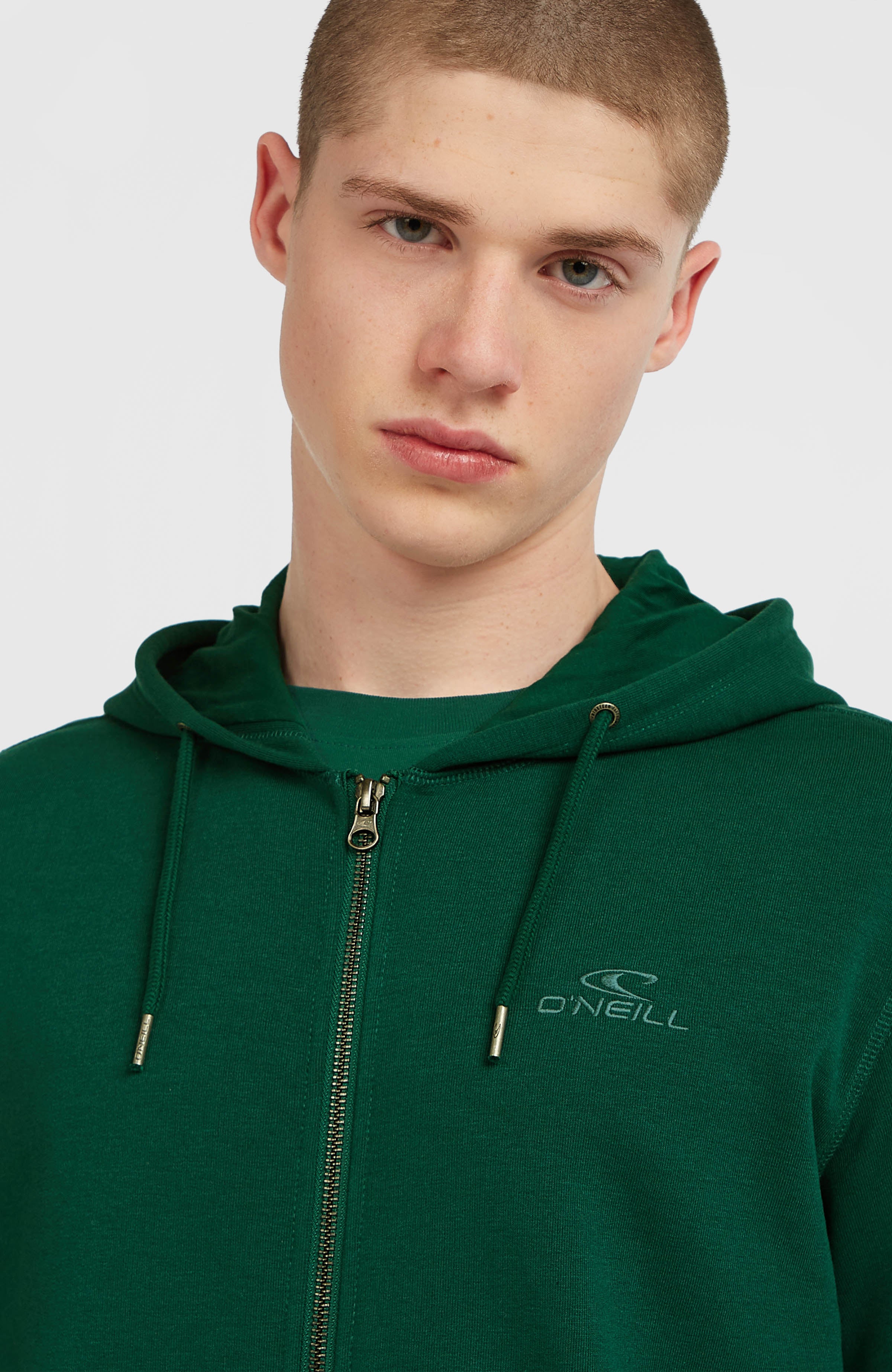 Small Logo hoodie met volledige rits