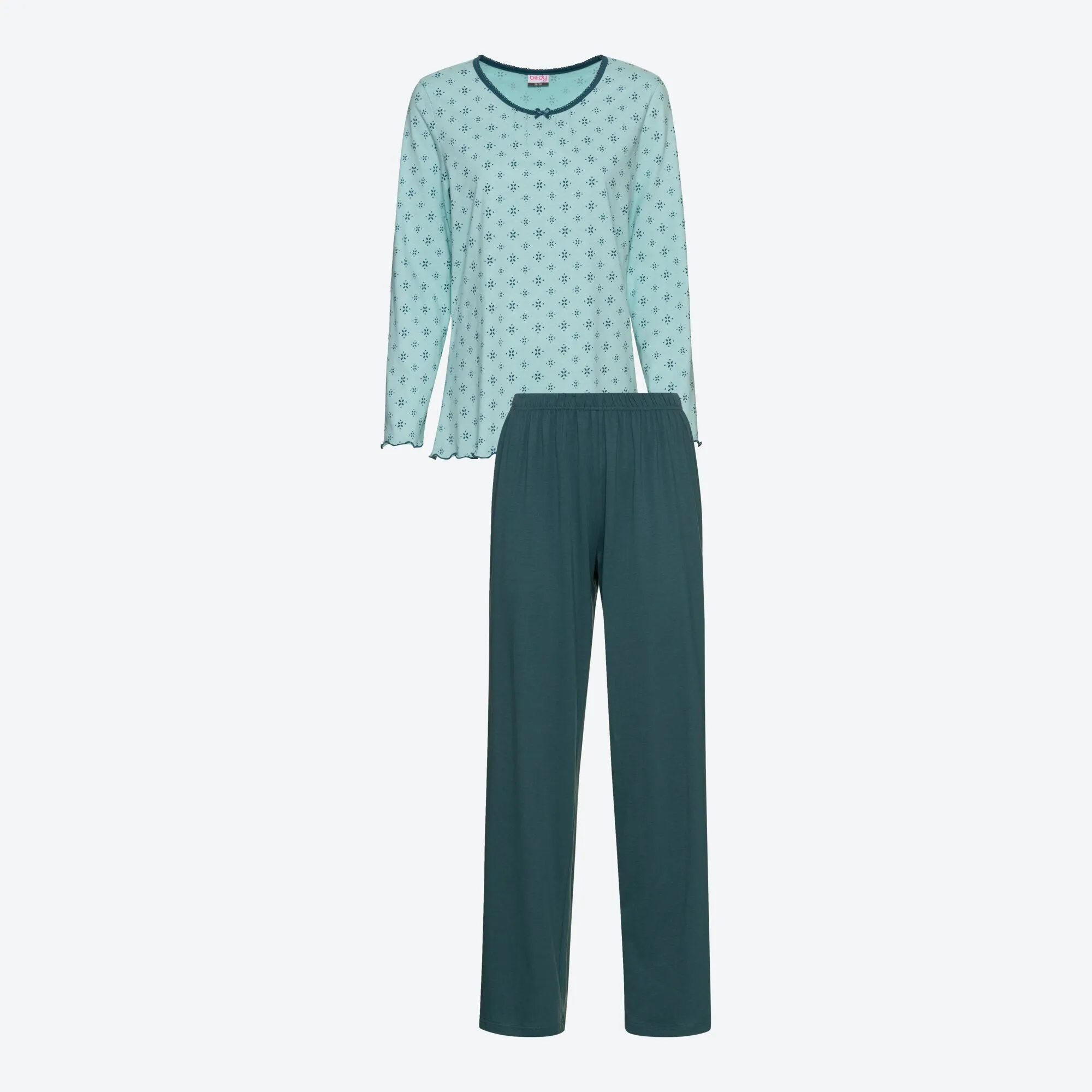 Damen-Schlafanzug mit hübschem Muster, 2-teilig
