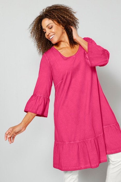 Longshirt, Volants, 3/4-Ärmel