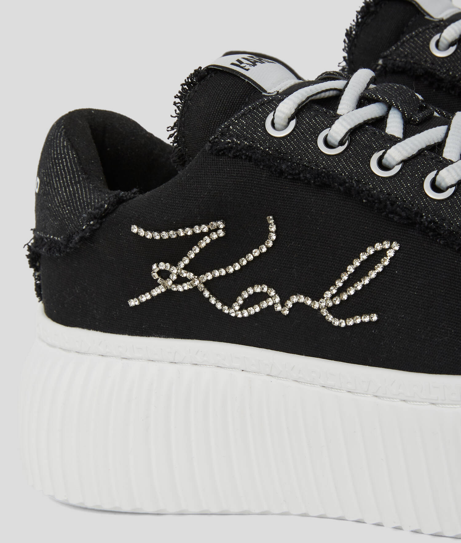 BASKETS DENIM KREEPER - Noir/Argent