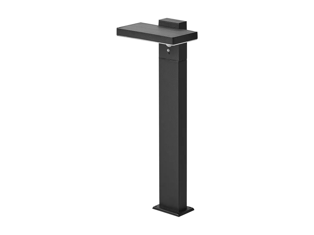 Borne solaire extérieure LED POPLAR Avec détecteur de mouvement Noir