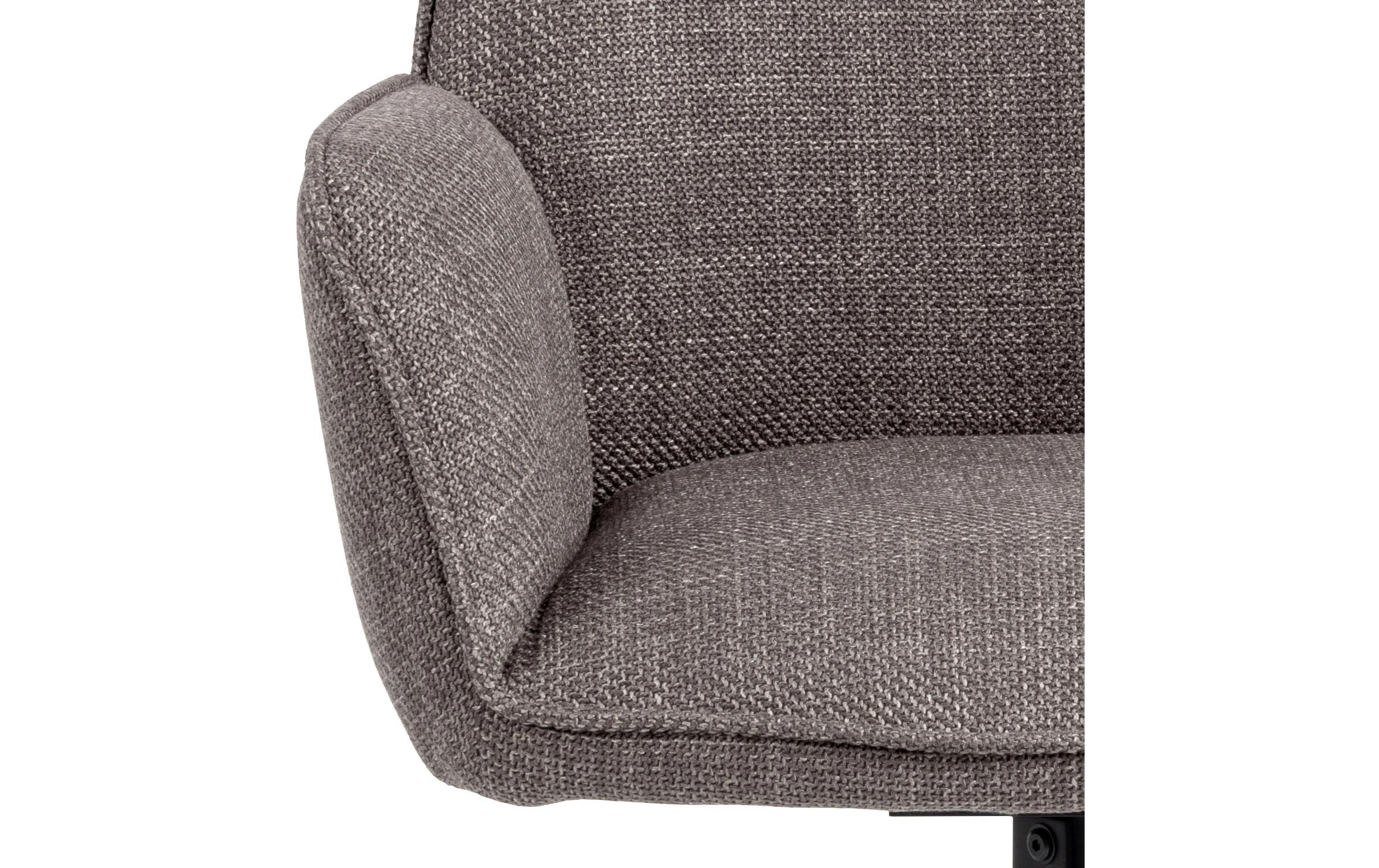 Stuhl Glenda, 2 Stück, Hellgrau/Braun<br>Moderne Esszimmerstühle mit Armlehnen