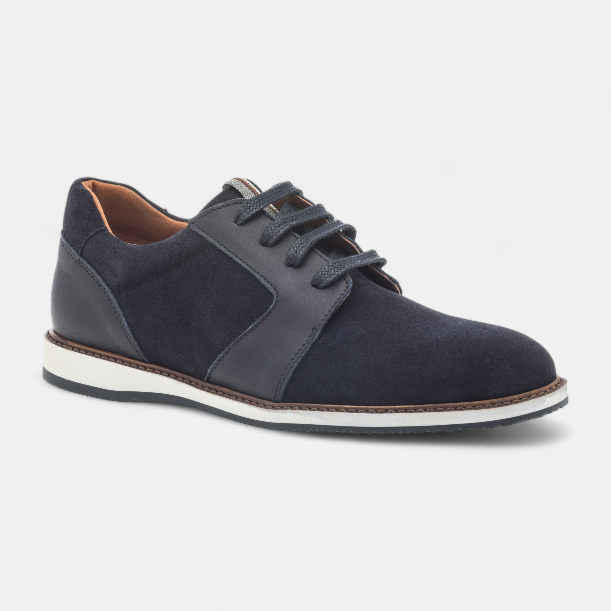 Derbies Garçon en cuir bleu marine