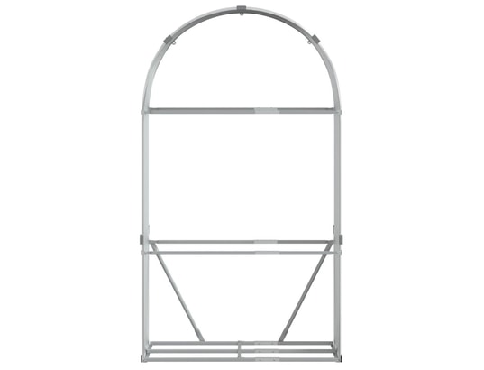 VIDAXL - Sac à outils Porte-bûches gris clair 120x45x210 cm acier galvanisé