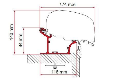 Fiamma Adapter Kit Adria Caravan Halterung Ersatzteil für Markise F80 Caravan 500