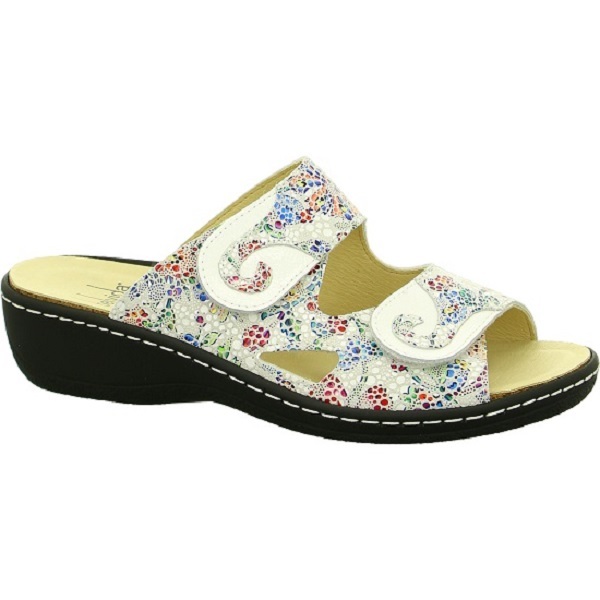 Flor/Knautschlack (8808.19/Wechselfussbett 9909) /0202 weiss/rohweiss