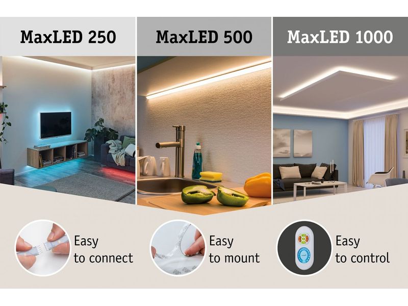 Paulmann MaxLED 500 LED Strip RGBW inkl. Adapterkabel 10 m Universal-Bandleuchte