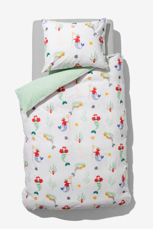 housse de couette enfant 140x200 - coton doux - sirène