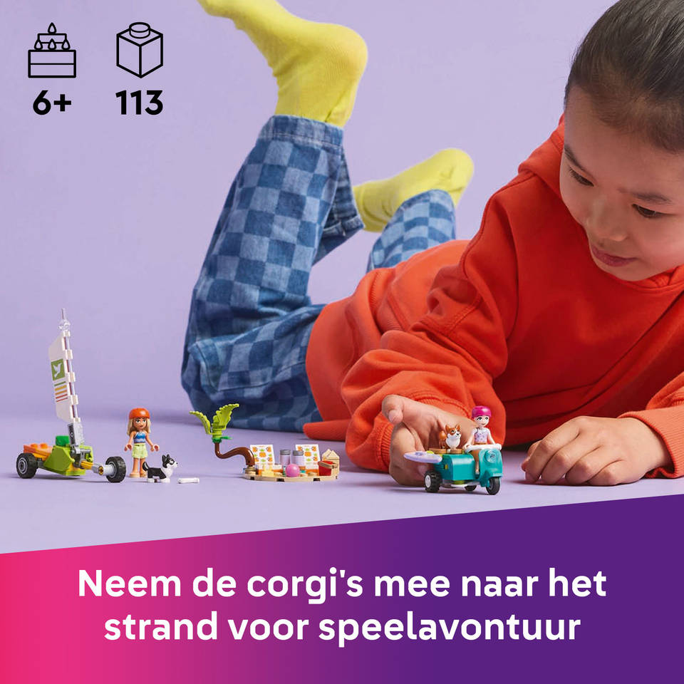 LEGO Friends surf- en scooterplezier met de honden 42641