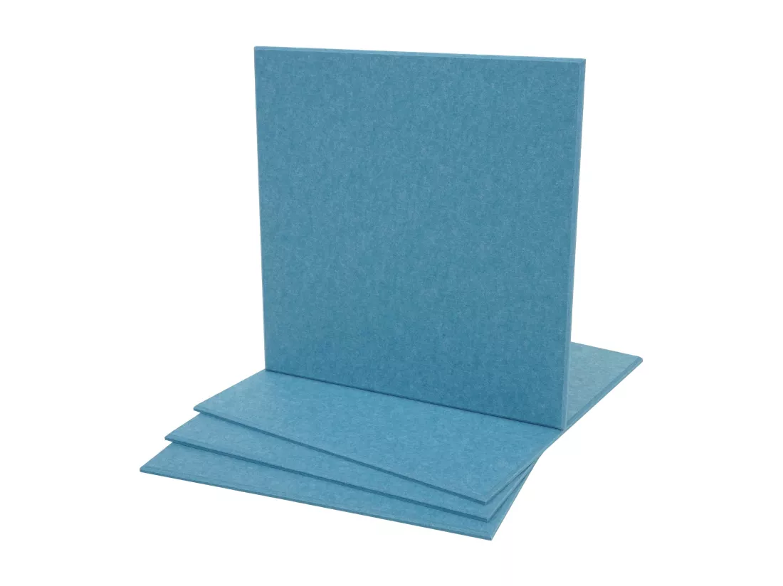 Panneau mural acoustique MCW-L52 (set de 4), bleu