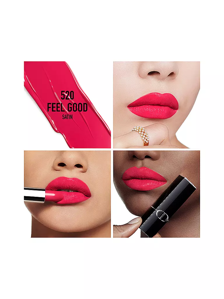 DIOR Lippenstift - Rouge Dior Satin Lipstick (520 Feel Good) rot