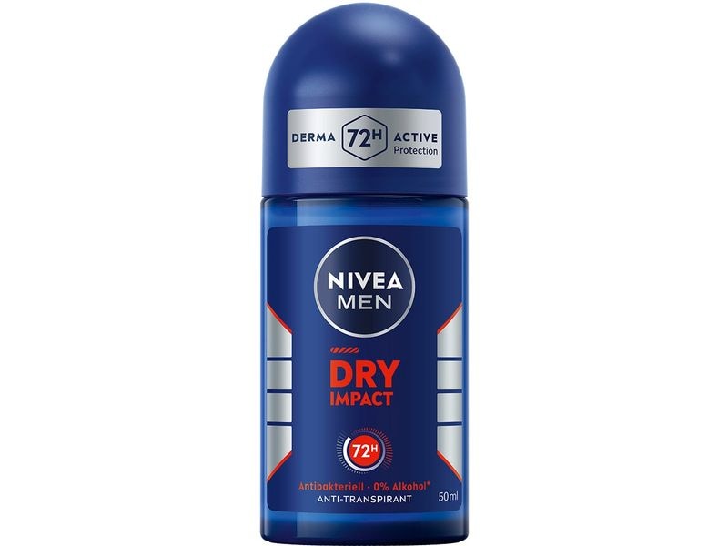 NIVEA MEN Deo Roll-on Dry Impact Male 50 ml Roll-on für spürbar frischen Schutz