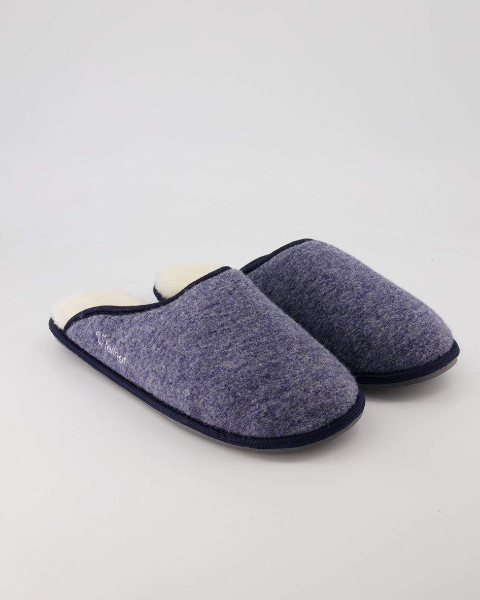 Fellhof Trendy Filz Hausschuhe in Blau