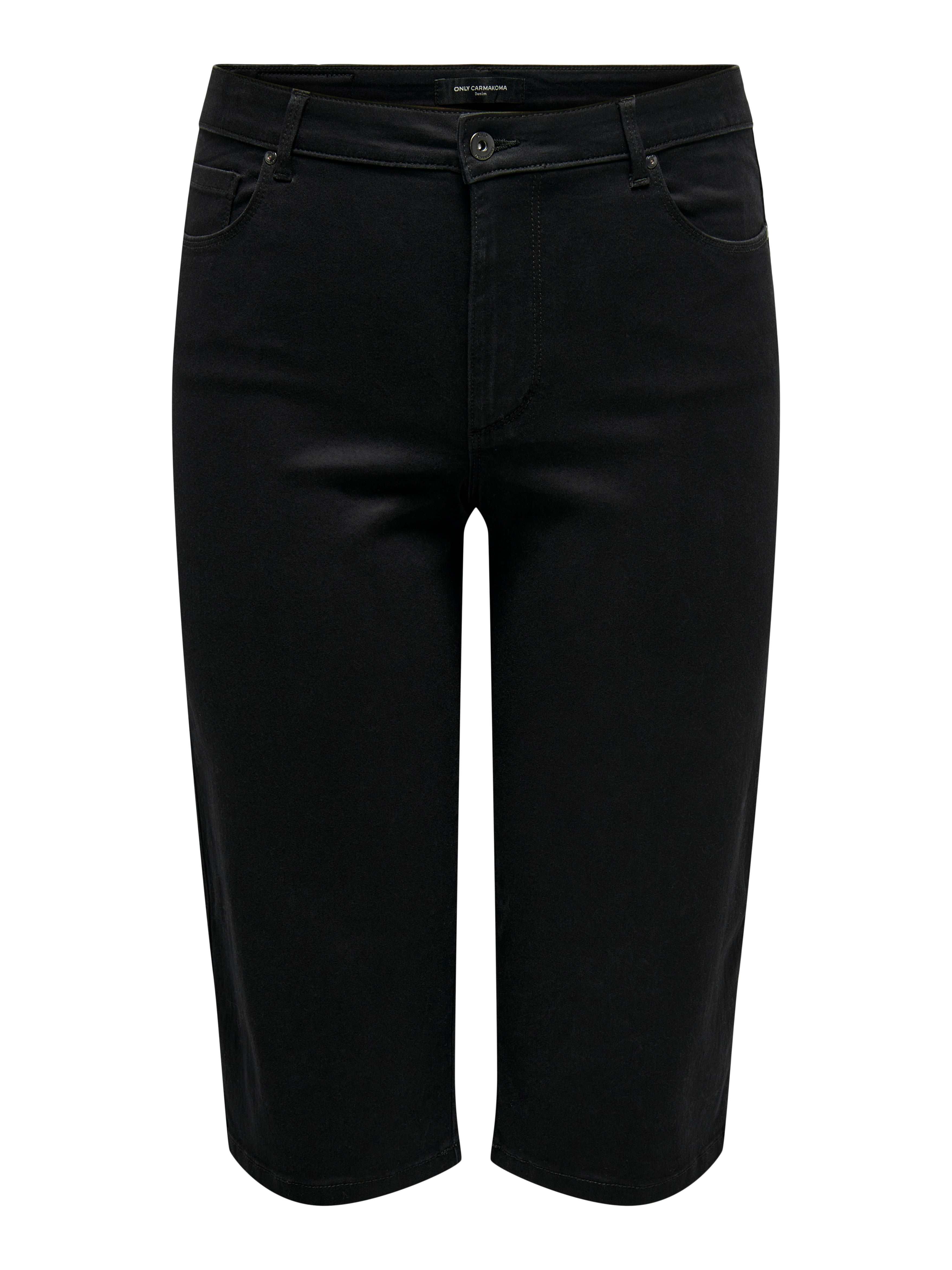 CARAUGUSTA Hohe Taille Skinny Fit Jeans-Shorts Black