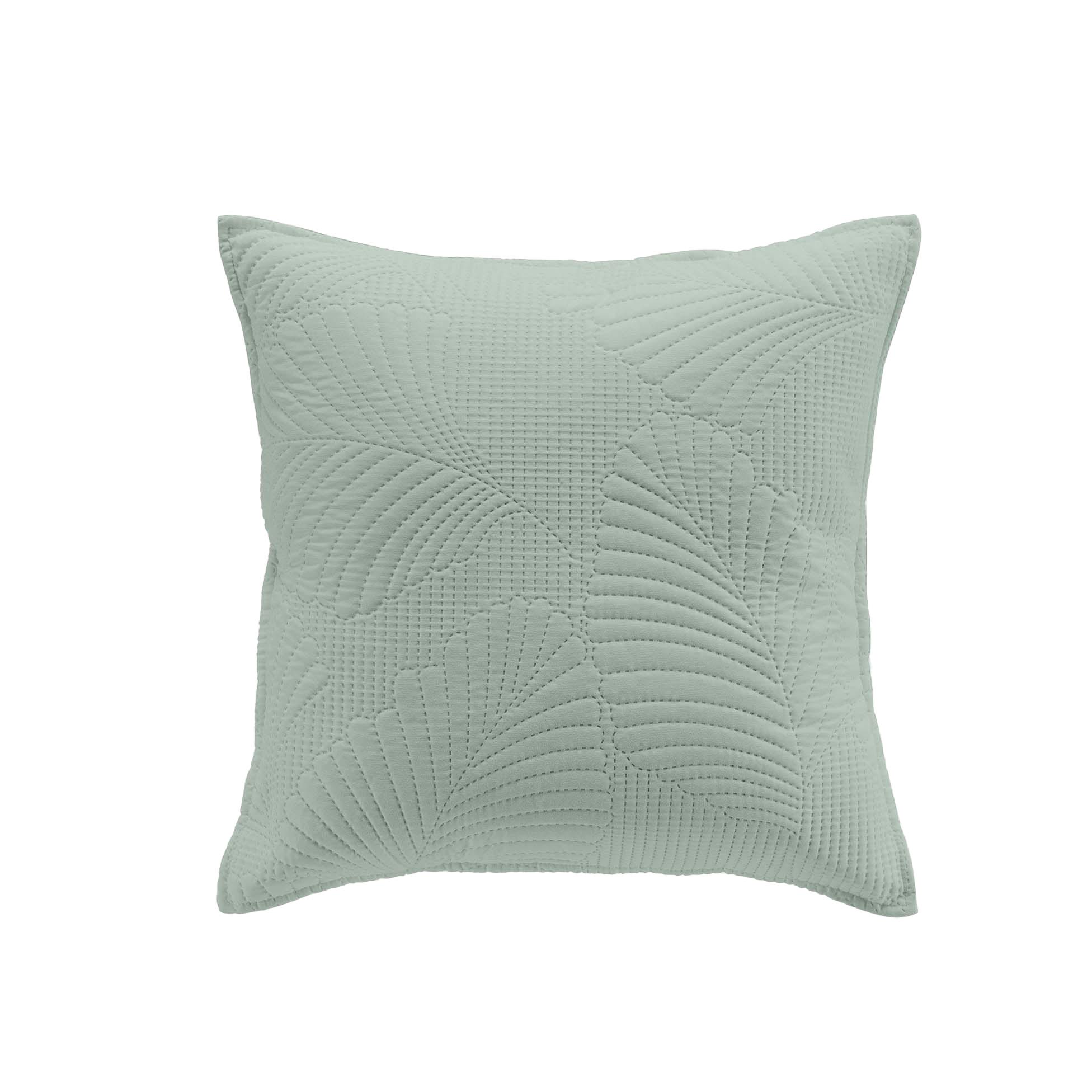 HOUSSE DE COUSSIN ET ENCART 40X40CM COLOMBINE SAUGE