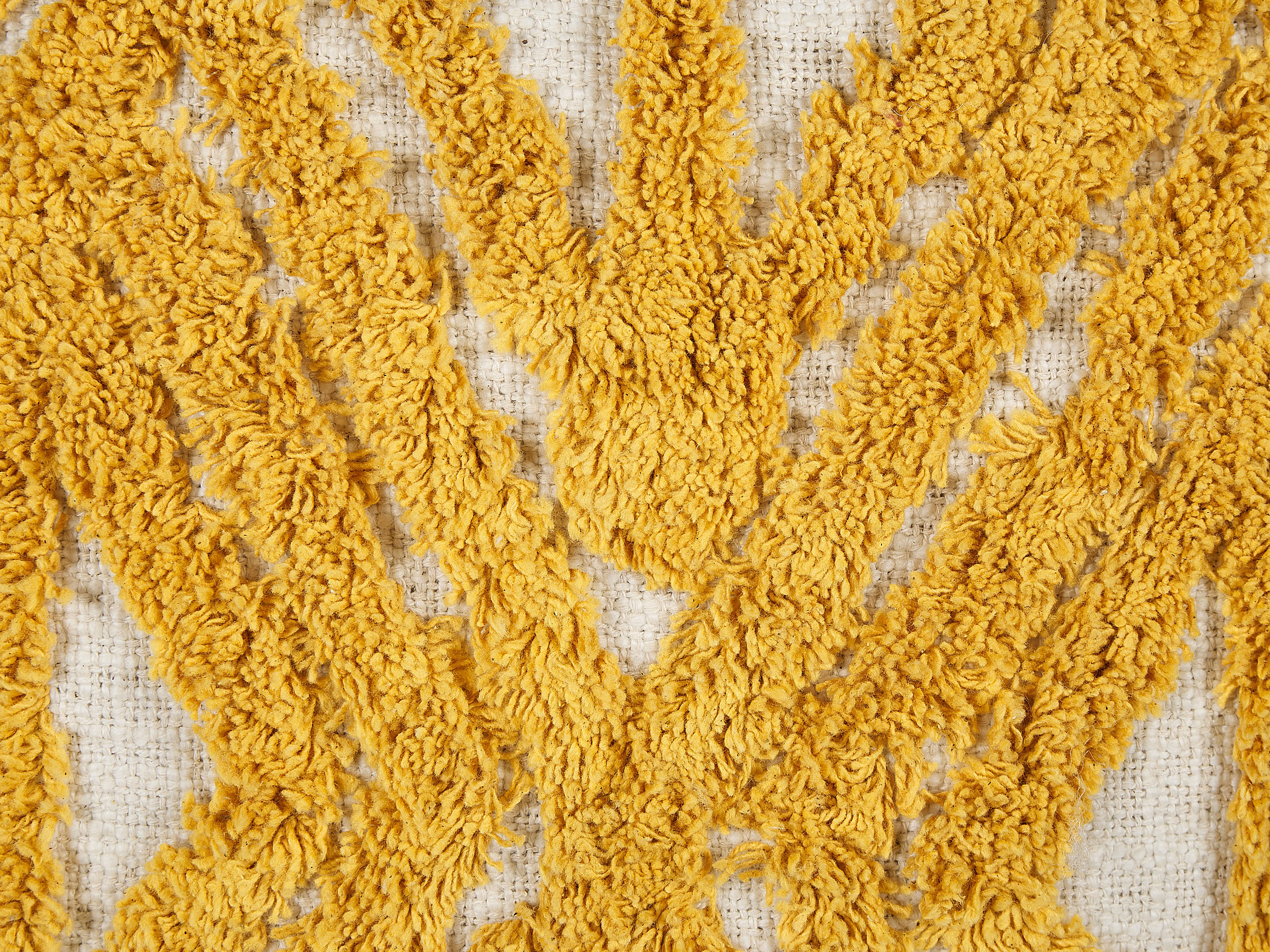 Sierkussen ALCEA Katoen 45 x 45 cm Geel geometrisch patroon