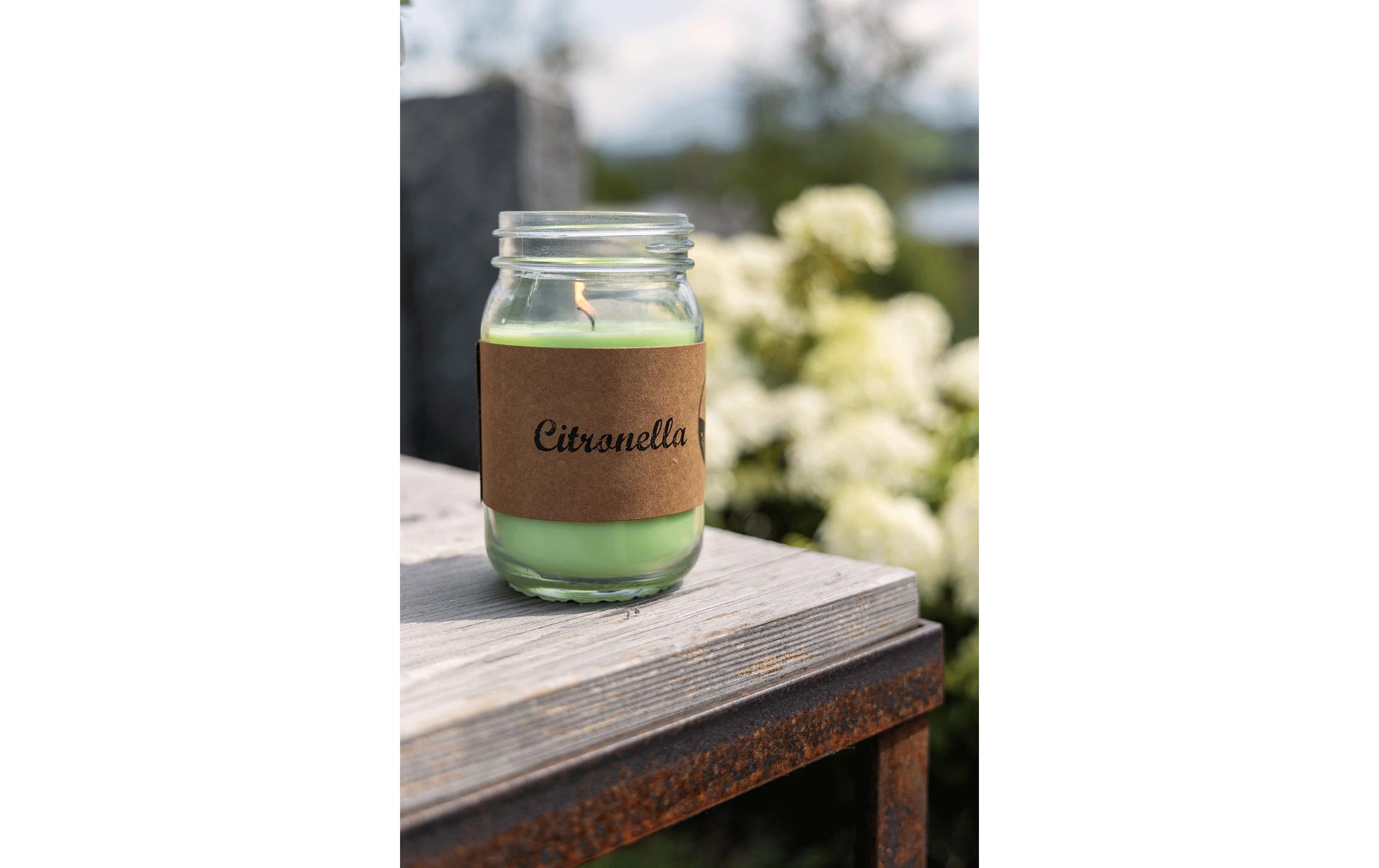 Gartenkerze Citronella Jar HellgrünAnti-Mückenkerze