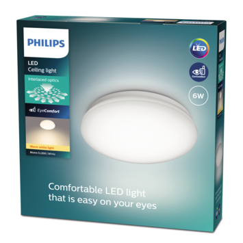 Philips Moire plafondlamp 6W 2700K wit