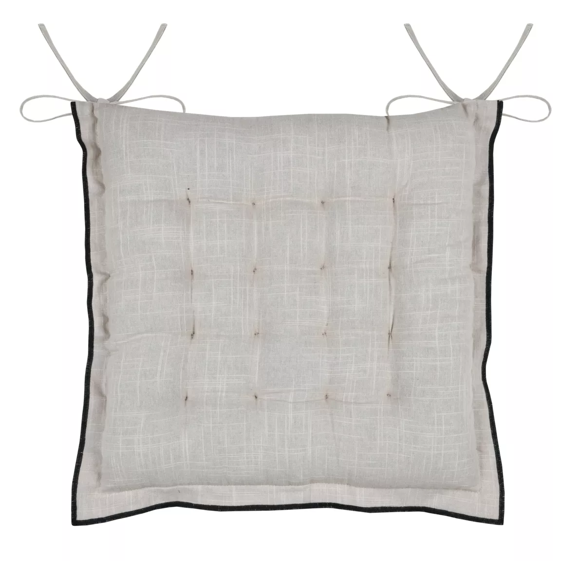 Coussin de chaise carré coton (38 x 38 cm) Helios Ecru