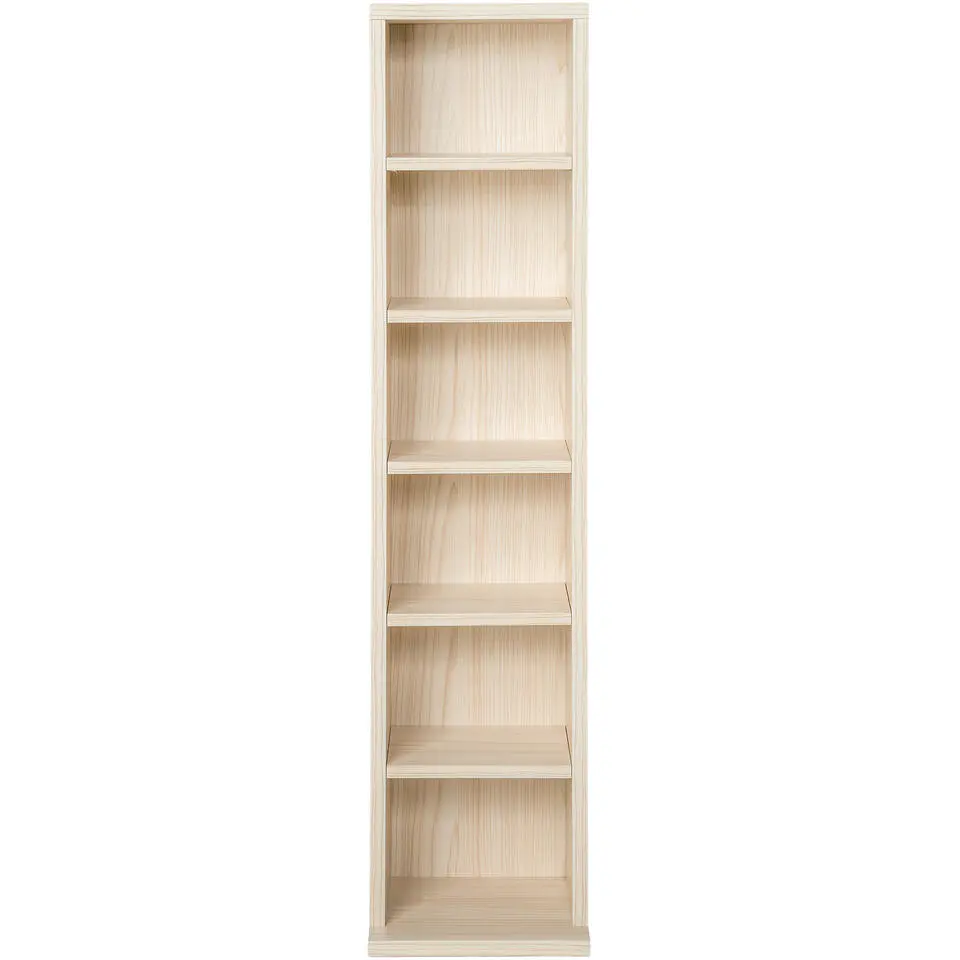 tectake CD mediakast met 6 vakken 90x21x20cm, Beuken