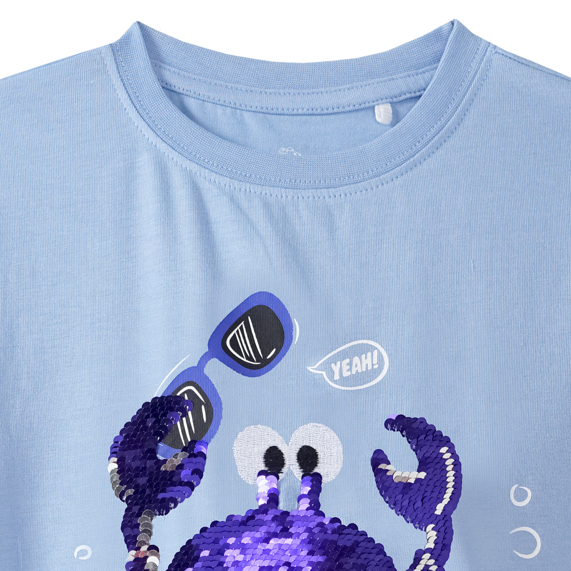 Topolino Jungen T-Shirt mit Wendepailletten hellblau