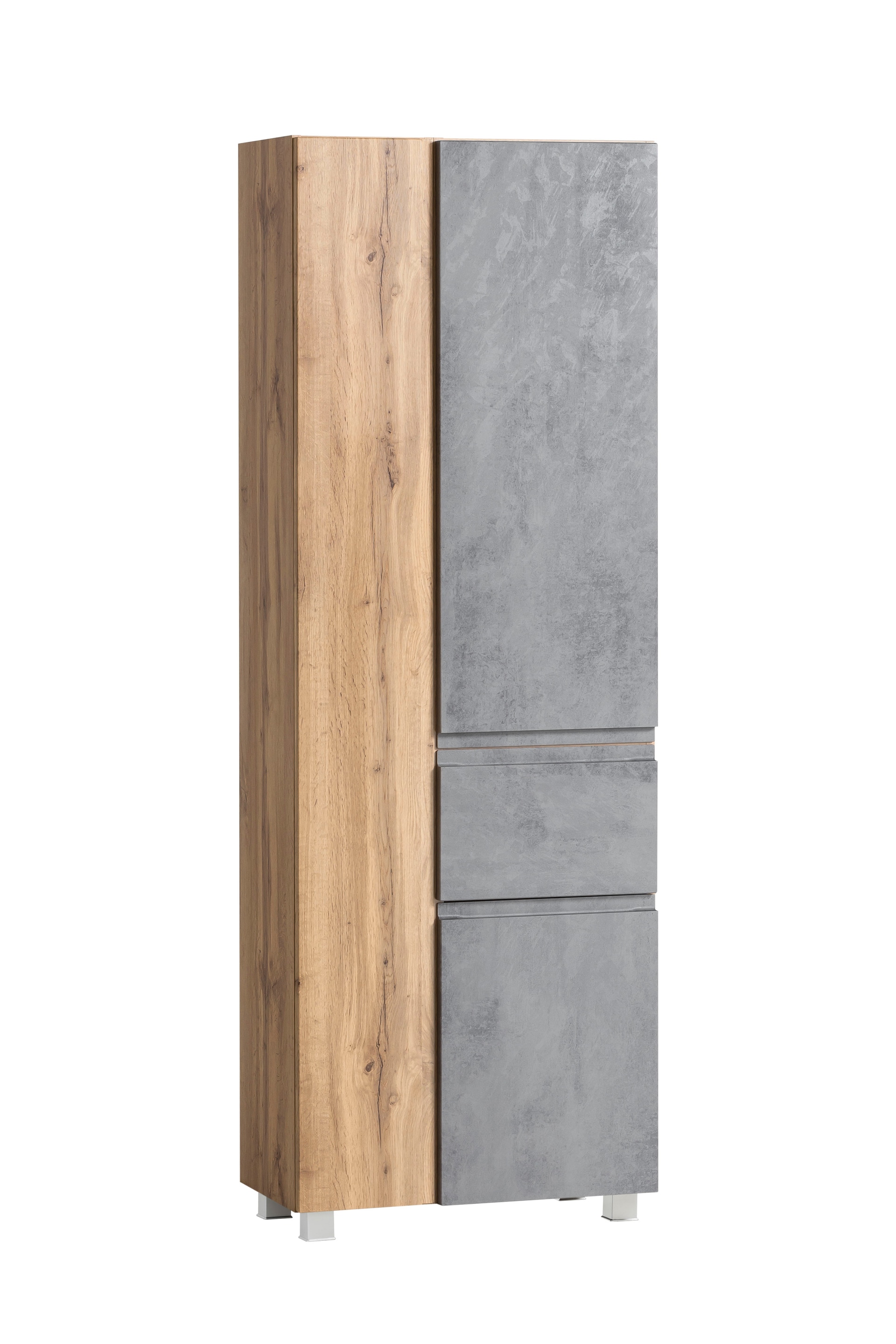 Hochschrank Gent hellgrau B/H/T 65x180x35 cm