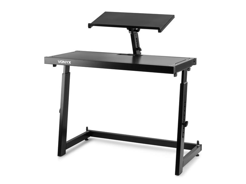 Vonyx Mobiler DJ Stand DB10 Mobiler DJ Tisch mit Laptop Halter