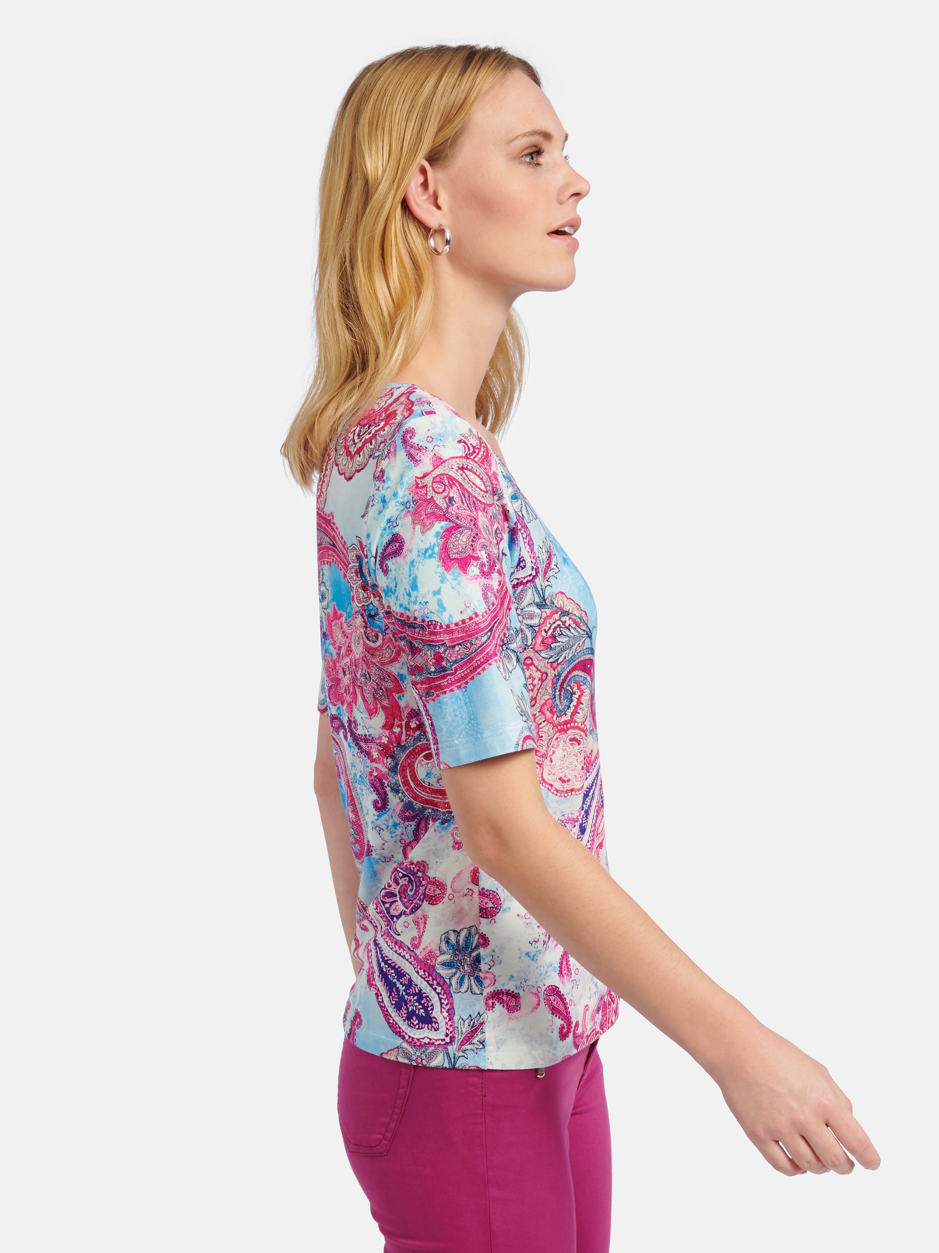 Rundhals-Shirt mit 1/2-Arm
