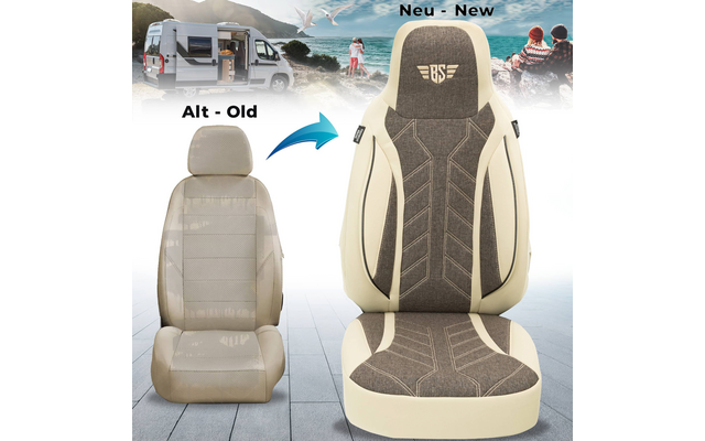 Bremer-Sitzbezüge Wohnmobil Schonbezüge 2 Stück für Ducato / Jumper / Boxer