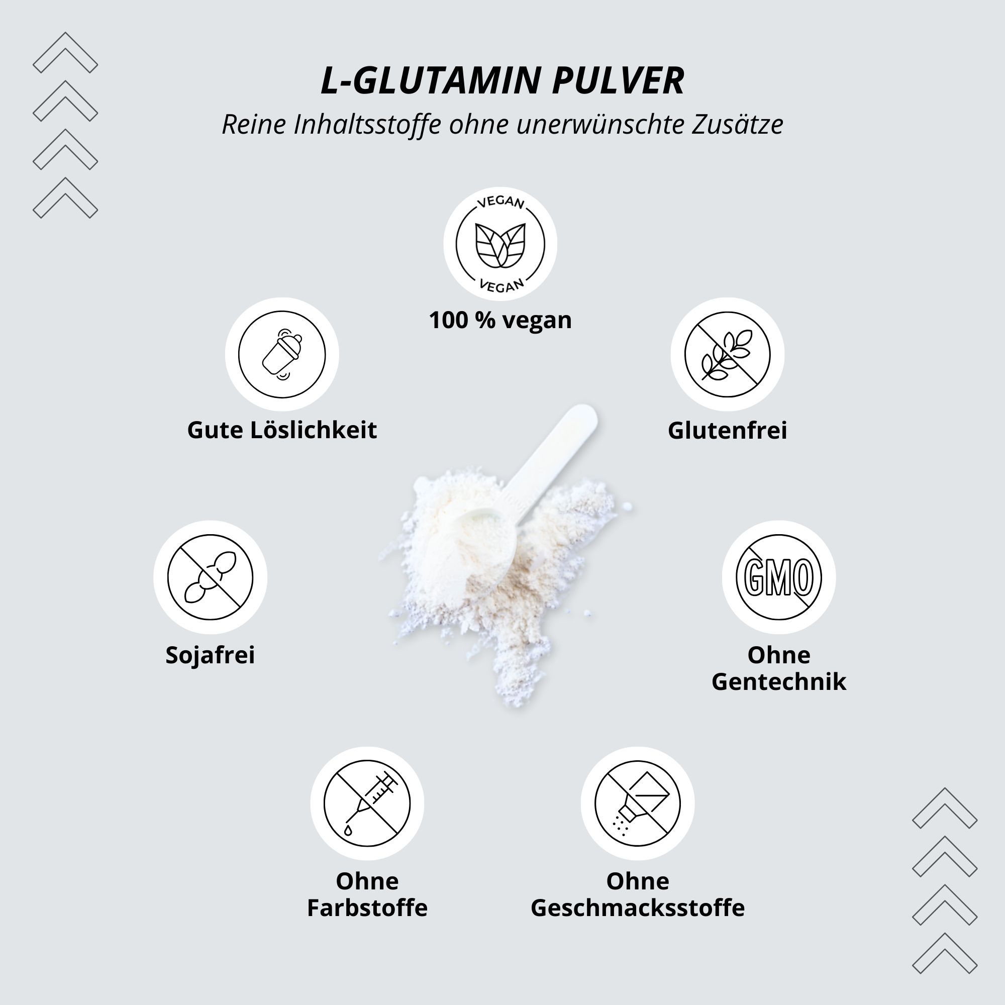 Nutri+ L-Glutamin Pulver 500g Aminosäure