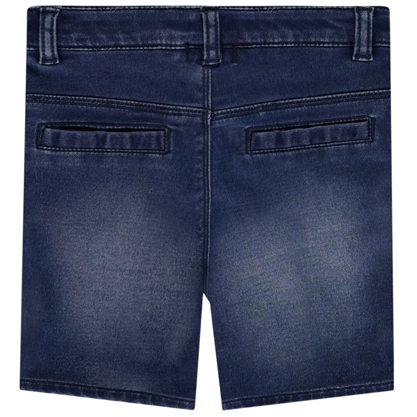 Bermuda effet jean et cordon pour bébé garçon - Bleu