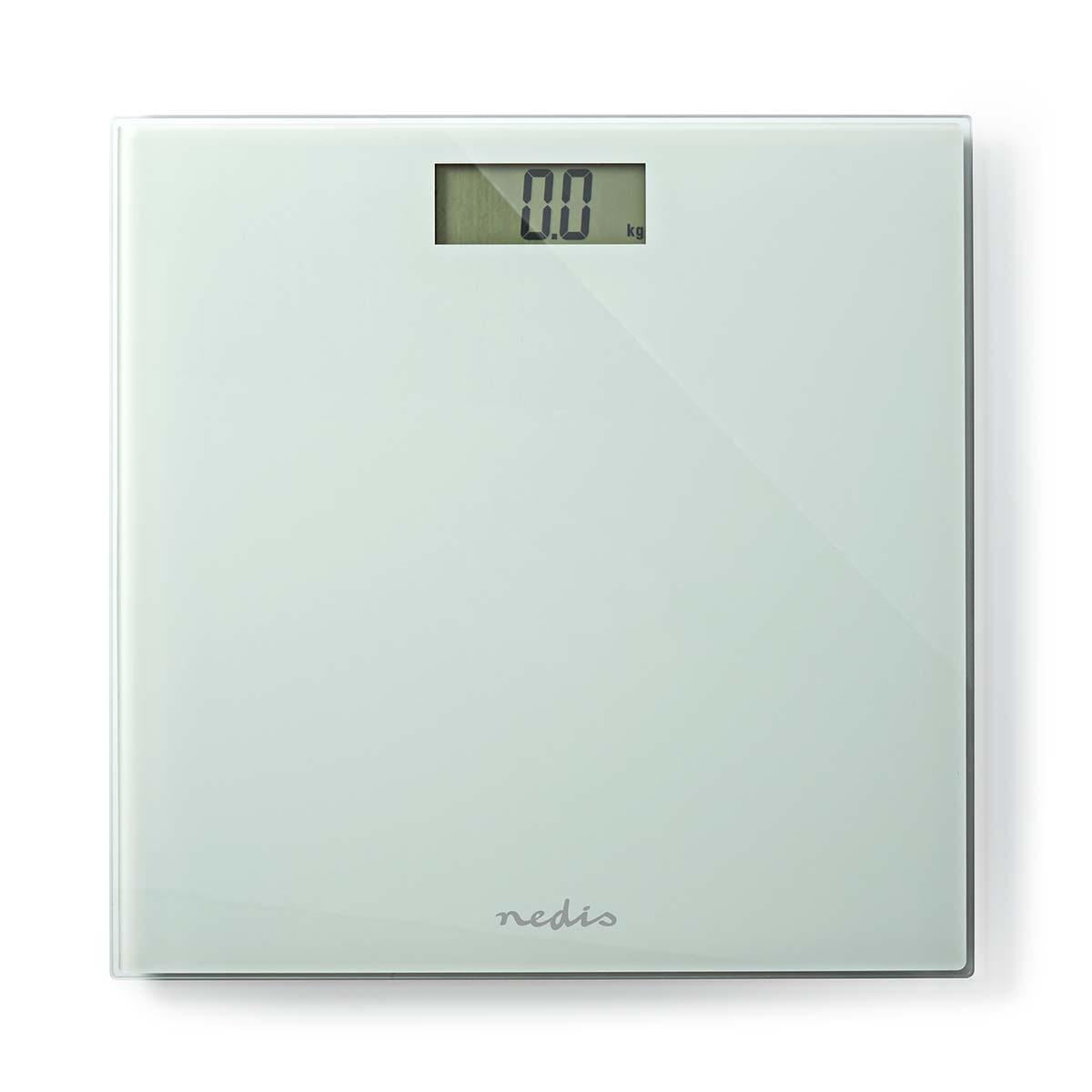 Nedis Personvekt | Digital | Hvit | Herdet Glass | Maksimal vekttrykk: 150 kg
